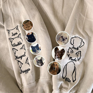 Custom Dog Ear Sweatshirt – Personalized Pet Name Hoodie
