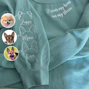 Custom Dog Ear Sweatshirt – Personalized Pet Name Hoodie