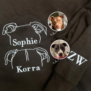 Custom Dog Ear Sweatshirt – Personalized Pet Name Hoodie