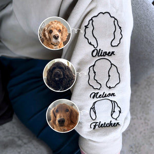 Custom Dog Ear Sweatshirt – Personalized Pet Name Hoodie