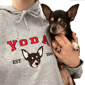Custom Dog Embroidered Hoodie – Dog Lover Gift