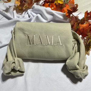 Mom Embroidered Sweatshirt with Est Year, Mama Hoodie, Memorial Gift, Mother's day