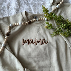 Embroidered Mama Sweatshirt - Mother's Day Gift, Gift for Mama, Mom To Be Sweatshirt Gift