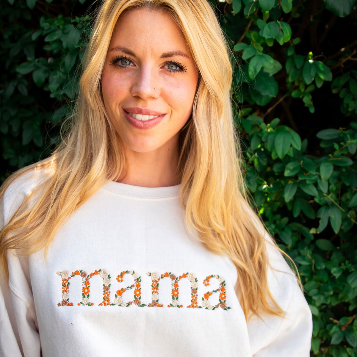 Fall Floral Mama Embroidered Sweatshirt & Hoodie - Mother's Day Gift, Mama Sweater, New Mom Gift, Gift for Mom