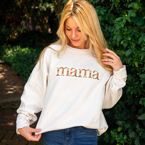 Fall Floral Mama Embroidered Sweatshirt & Hoodie - Mother's Day Gift, Mama Sweater, New Mom Gift, Gift for Mom