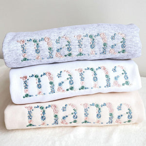 Floral Mama Embroidered Sweatshirt - Mother's Day Gift, Mama Crewneck, New Mom Gift, Gift for Mom