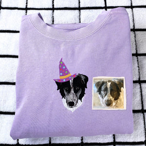 Custom Dog Embroidered Hoodie – Halloween Pet Outfit
