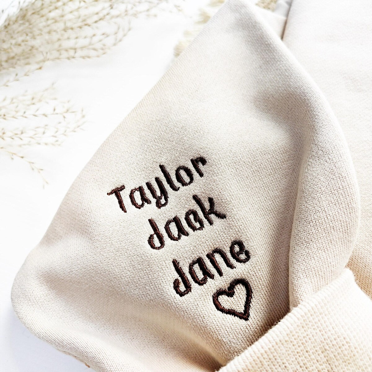 Personalized Mom Sweatshirt with Custom Embroidered Family Portrait | Varsity Letter Hoodie | Mother’s Day Gift with Kids&#39; Names