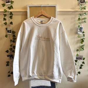 Mom Mode Embroidered Sweatshirt, Hardworking Mum Sweatshirt , Mother's Day Sweatshirt, Gift Ideas For Mums