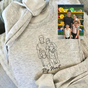 Personalized Family Vacation Sweatshirt, Family Portrait Hoodie, Family Gift on Christmas