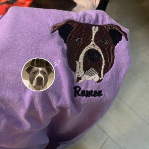 Personalized Dog Sweatshirt | Custom Pet Embroidered Sweatshirt from Photo