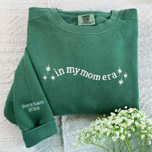 Custom Embroidered In My Mama Era Sweatshirt, Best Gift for Mother's Day