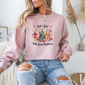 Just a Girl Who Loves Christmas Crewneck Sweatshirt