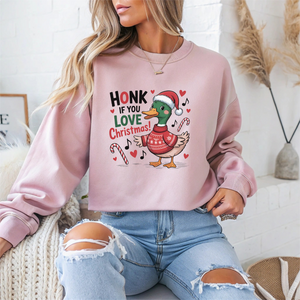 Honk If You Love Christmas Crewneck Sweatshirt