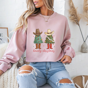 Howdy Cowboy Christmas Crewneck Sweatshirt