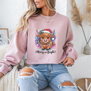 Merry and Bright Christmas Crewneck Sweatshirt