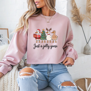 Just a Jolly Goose Christmas Crewneck Sweatshirt