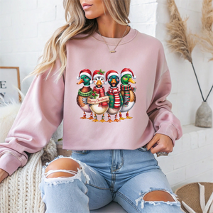 Festive Duck Christmas Crewneck Sweatshirt