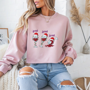 Drink Themed Christmas Crewneck Sweatshirt