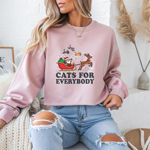 Cats For Everybody Christmas Crewneck Sweatshirt