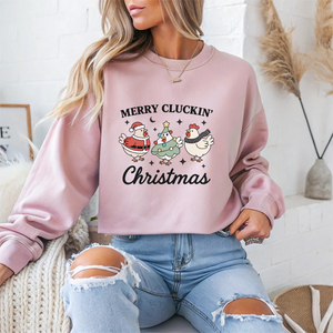 Merry Cluckin' Christmas Crewneck Sweatshirt