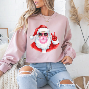 Santa Peace Christmas Crewneck Sweatshirt