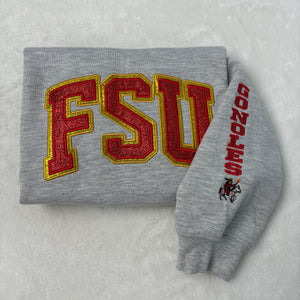 Custom Team Glitter Embroidered Sweatshirt – Personalized School & Game Day Spirit Wear