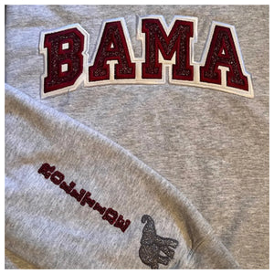 Custom Team Glitter Embroidered Sweatshirt – Personalized School & Game Day Spirit Wear