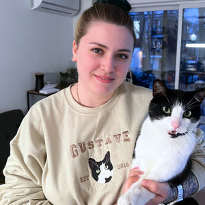 Embroidered Dog Sweatshirt | Sweatshirt with Your Pet's Portrait Photo| Unique Gift for Pet Lovers