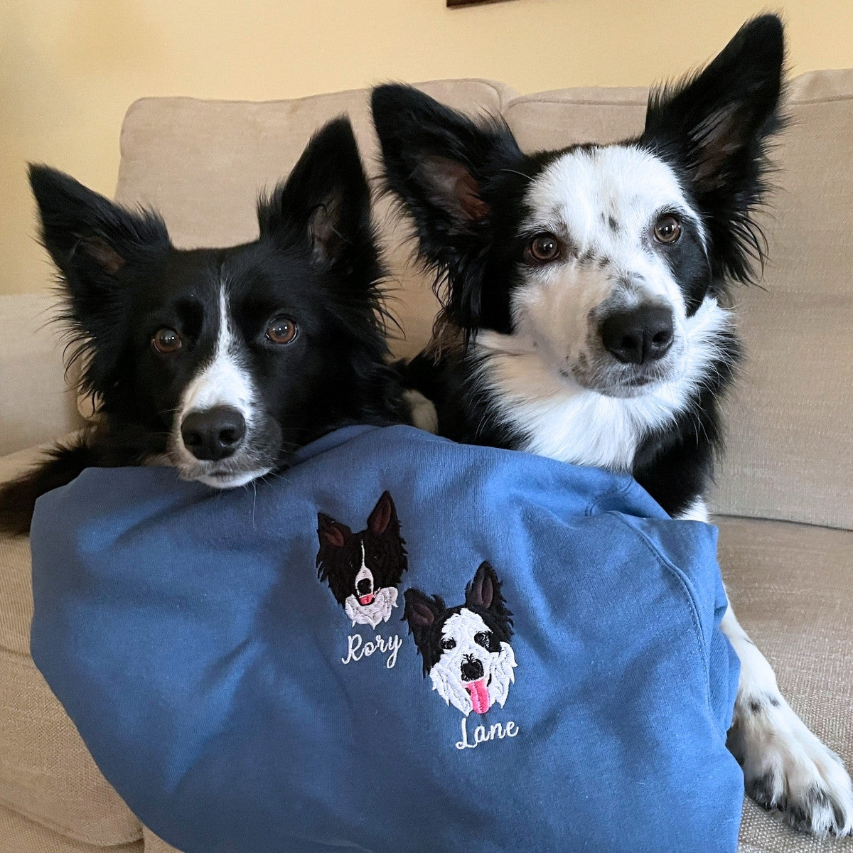 Embroidered Dog Sweatshirt | Sweatshirt with Your Pet's Portrait Photo| Unique Gift for Pet Lovers