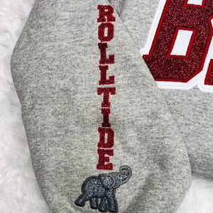 Custom Team Glitter Embroidered Sweatshirt – Personalized School & Game Day Spirit Wear