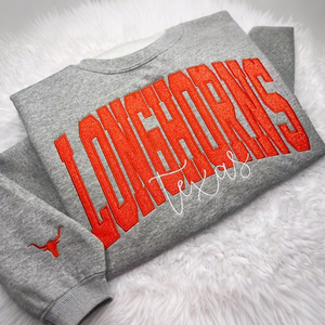 Custom Team Glitter Embroidered Sweatshirt – Personalized School & Game Day Spirit Wear