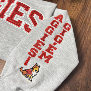 Custom Team Glitter Embroidered Sweatshirt – Personalized School & Game Day Spirit Wear