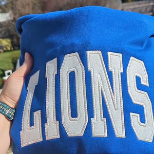 Custom Team Glitter Embroidered Sweatshirt – Personalized School & Game Day Spirit Wear