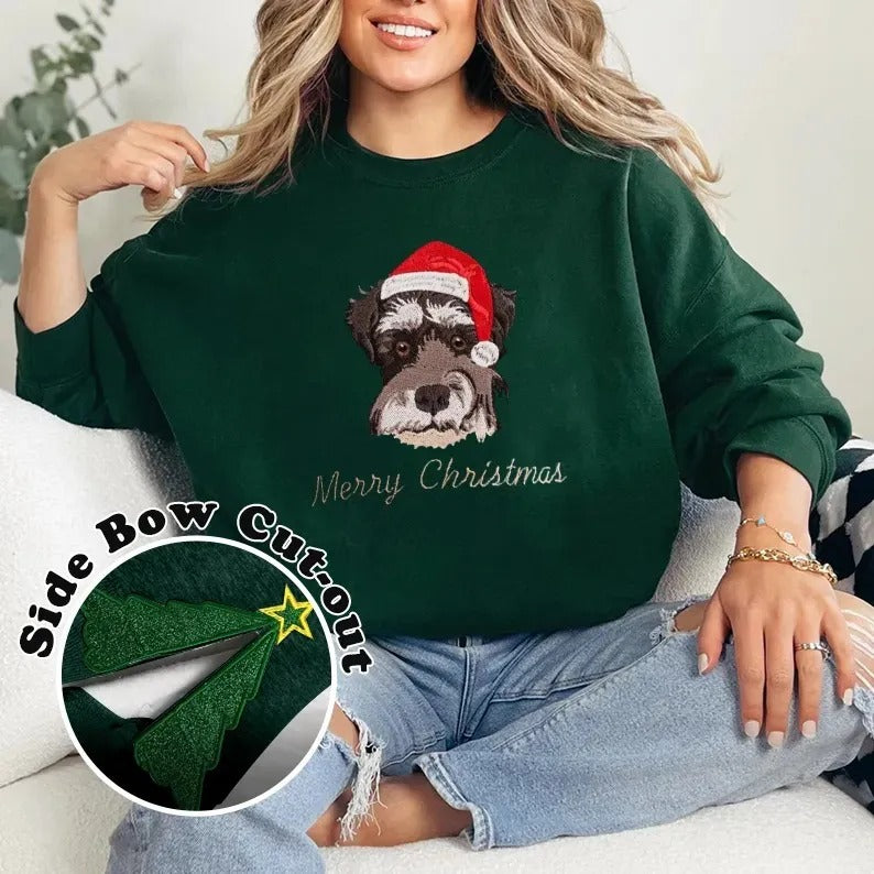 Custom Glitter Side Bow Patch Sweatshirt / Hoodie – Fashion Casual Gift for Women