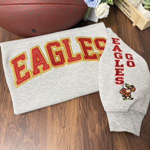 Custom Team Glitter Embroidered Sweatshirt – Personalized School & Game Day Spirit Wear