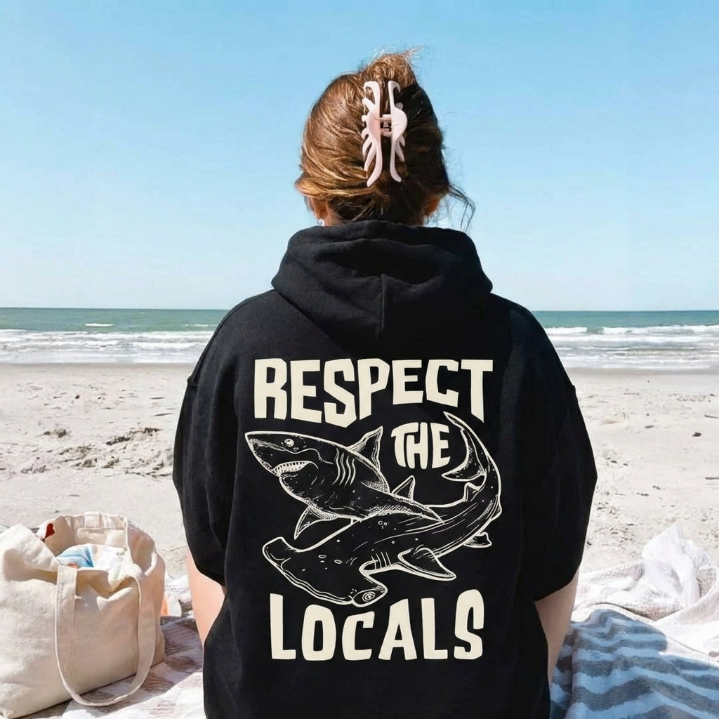 Respect The Locals Shark Hoodie V3
