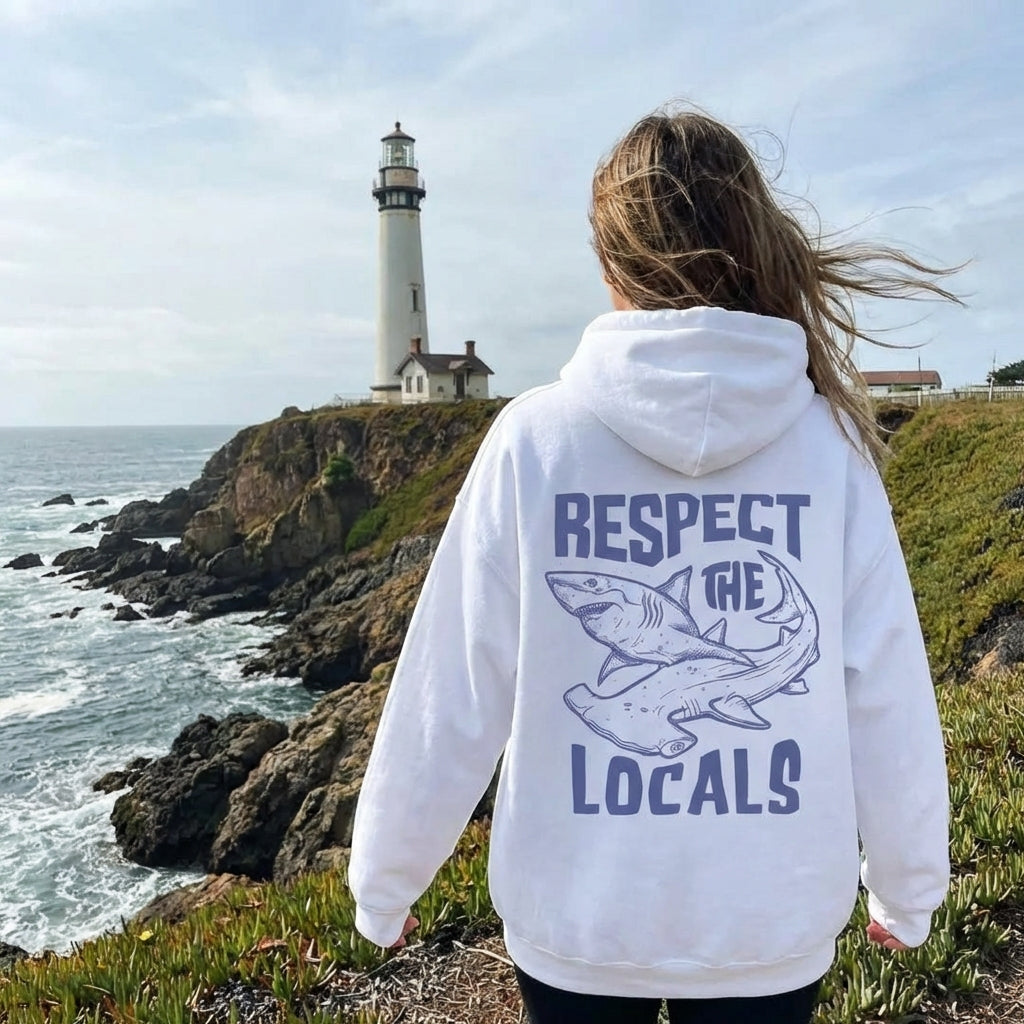 Respect The Locals Shark Hoodie V3