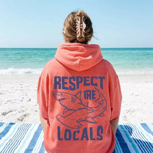 Respect The Locals Shark Hoodie V3