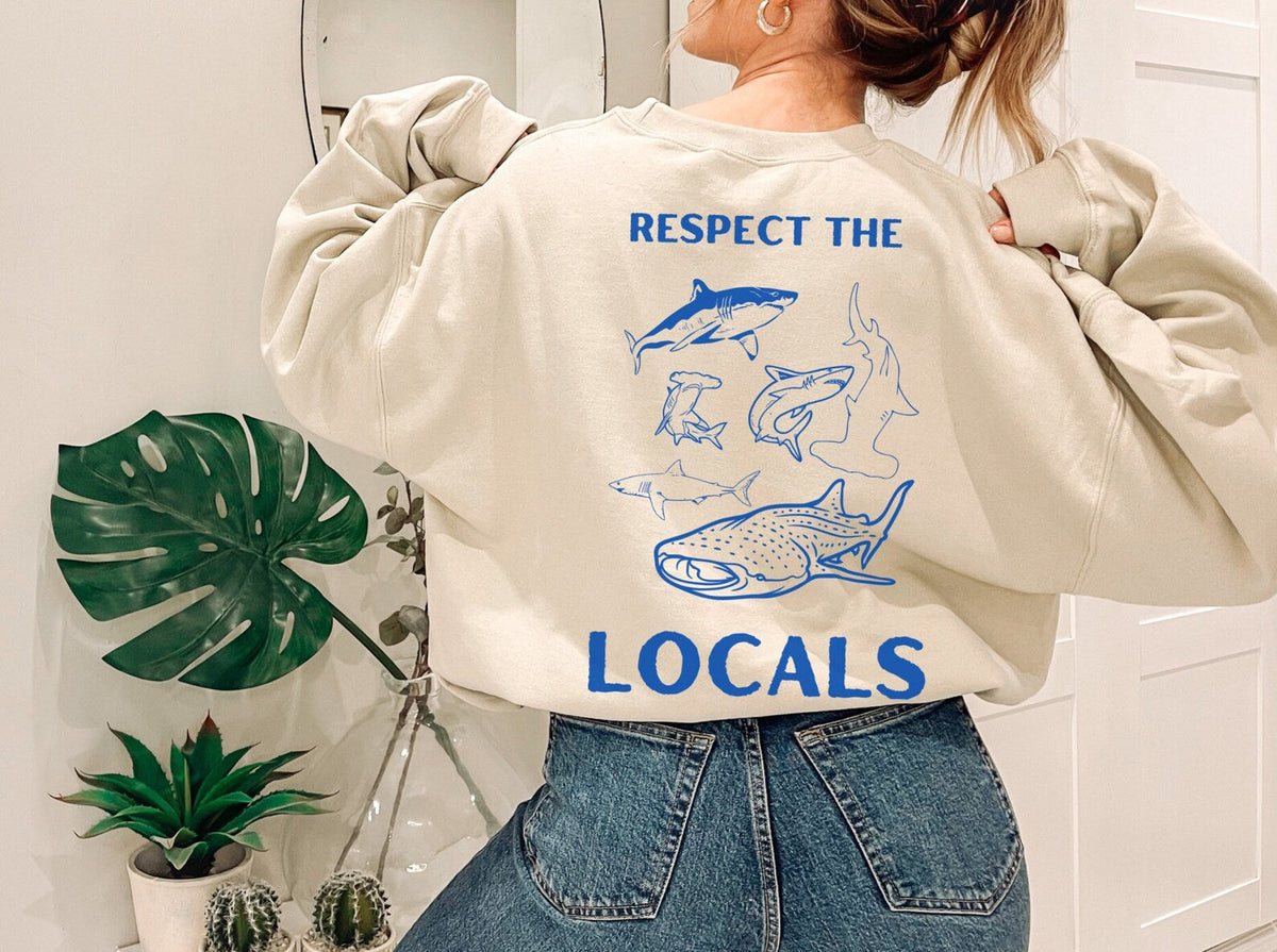 Respect The Locals Shark Hoodie V9