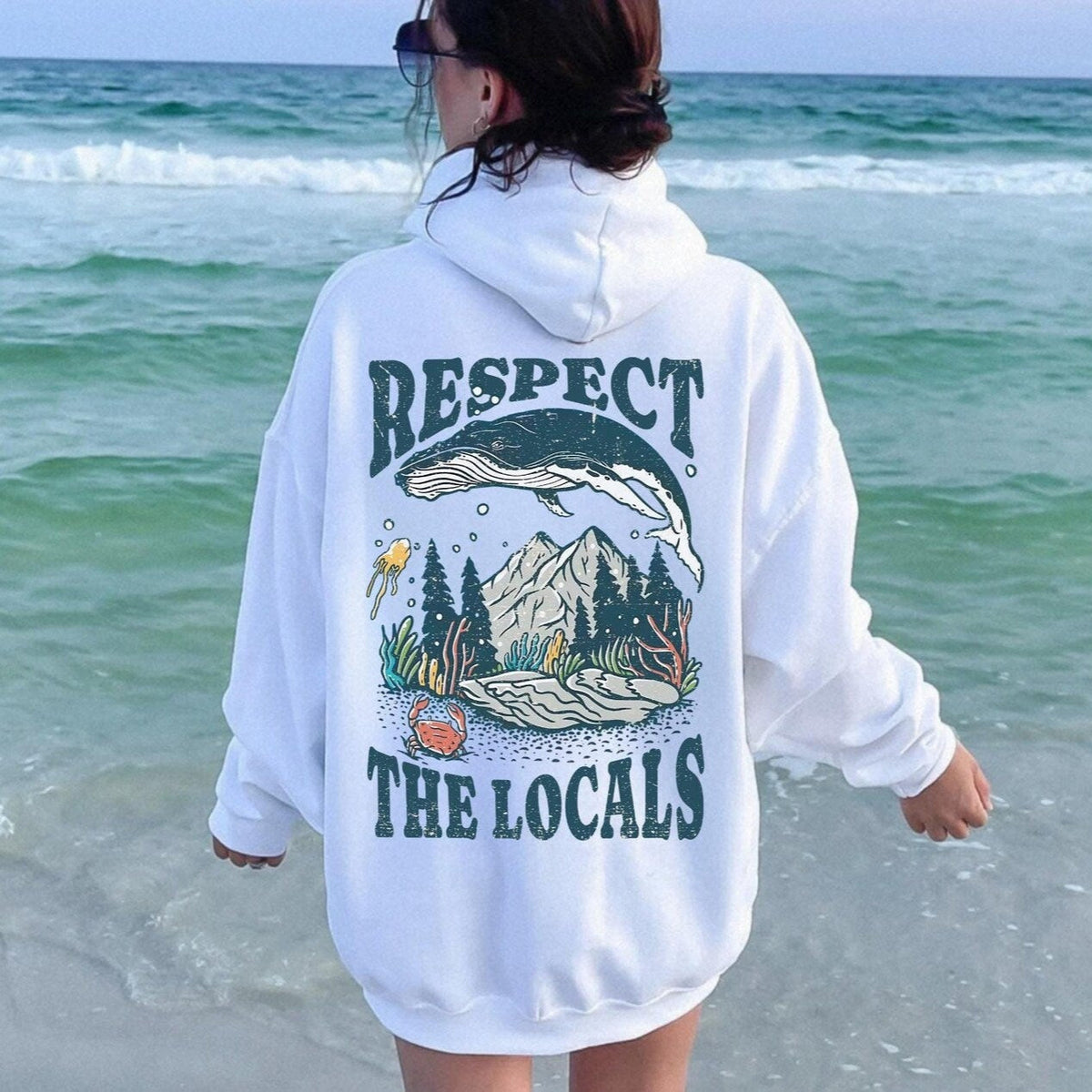 Respect The Locals Whale Hoodie V2