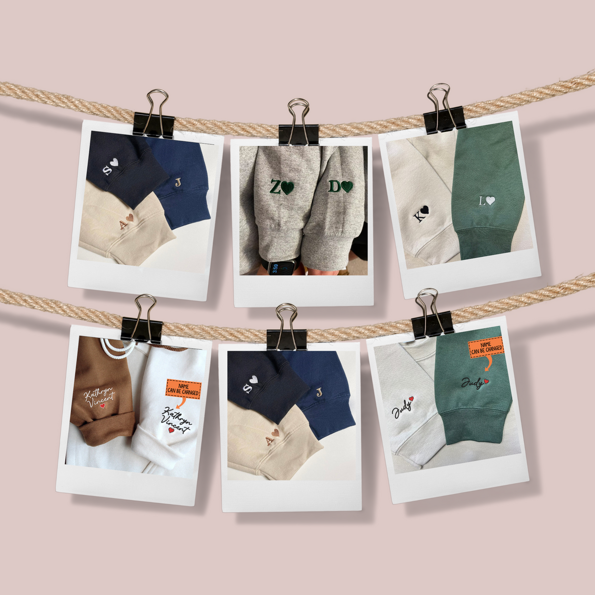 Custom Embroidered Hoodie | Couple Matching Sweatshirts | Cute Cat &amp; Dog Design