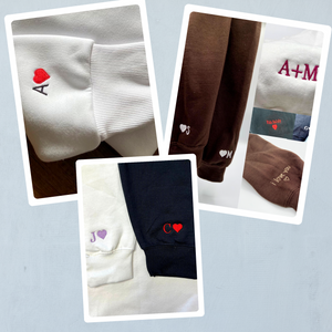 Custom Embroidered Hoodie | Couple Matching Sweatshirts | Cute Cat & Dog Design