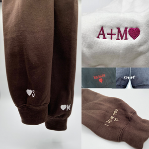Custom Embroidered Hoodie | Couple Matching Sweatshirts | Cute Cat & Dog Design